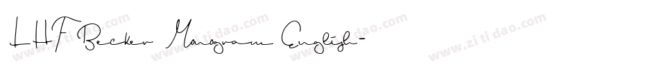 LHF Becker Monogram English字体转换